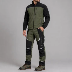 Ubranie robocze elastyczne — komplet spodnie bawełniane Cottonflex + polar roboczy Comfort Plus 350 g/m²