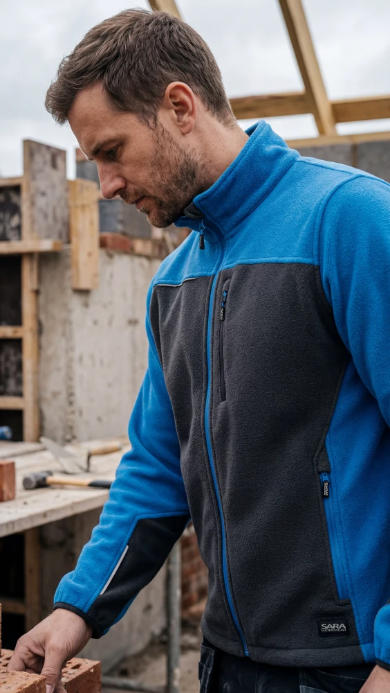 Elastische Arbeitskleidung — Set Baumwollhose Cottonflex + Arbeitsfleece Comfort Plus 350 g/m²